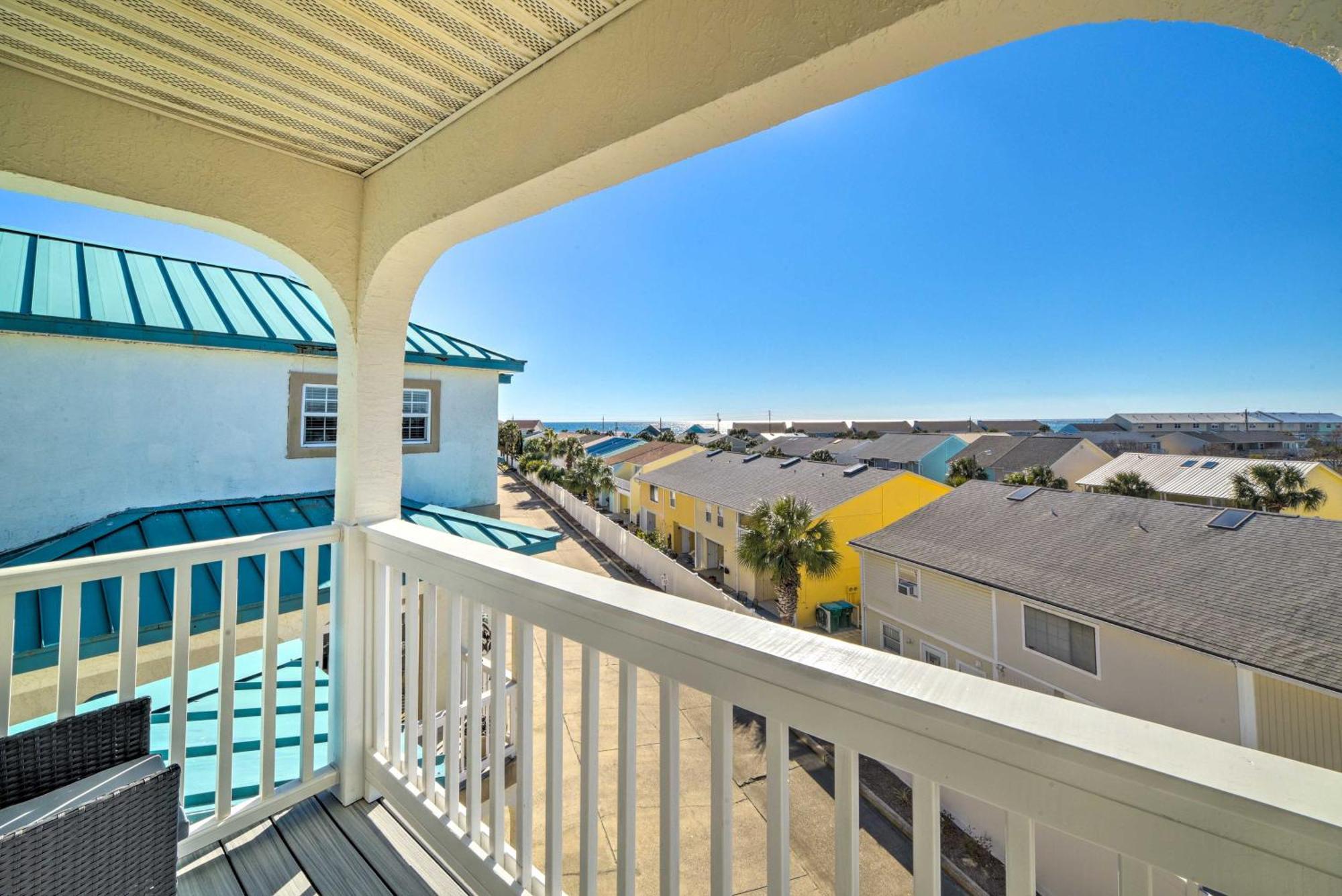 Sunny Pcb Home With Balcony Steps To The Beach! Panama City Beach Eksteriør billede